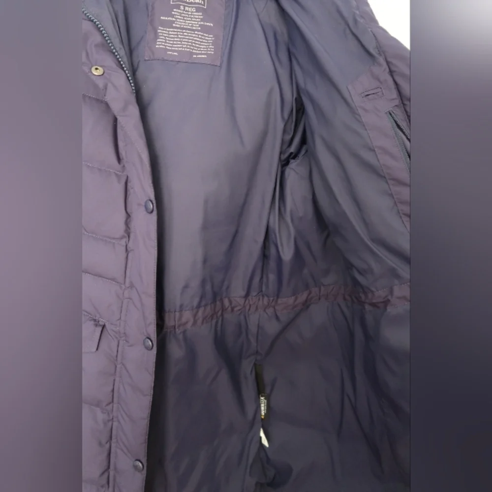LIKE NEW Women's L.L. Bean Down Puffer Coat Navy Blue Size Small - Picture 2 of 6